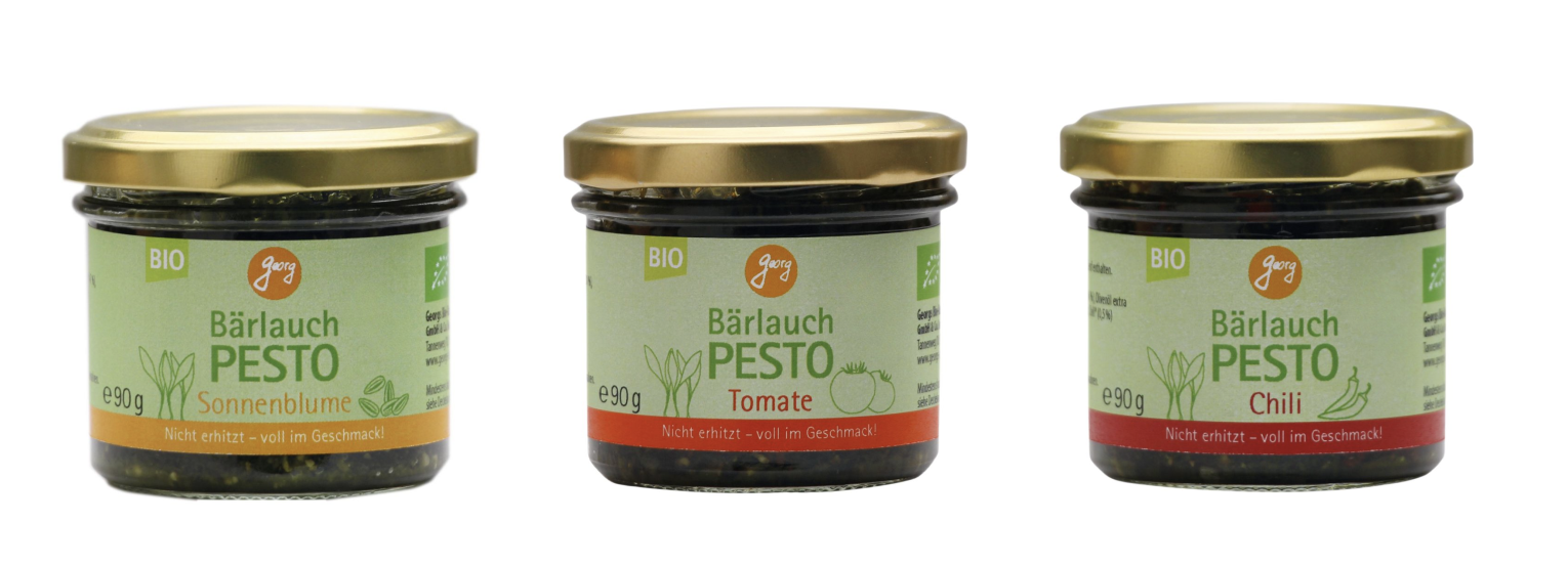 Old Pesto labels of Georgs-Bio Bauern 